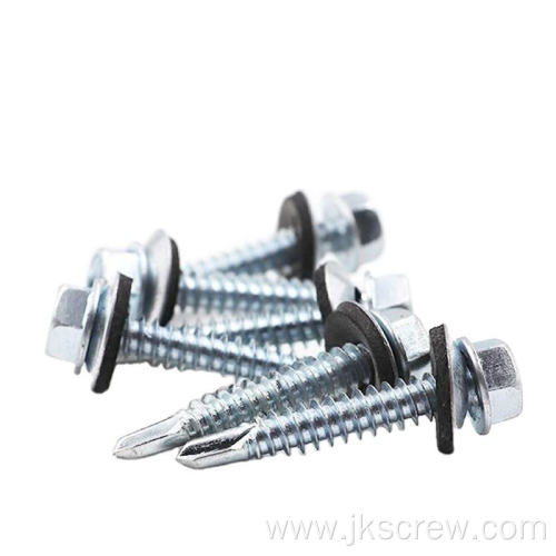 DIN7504 carbon steel Yellow zinc flange head Screws